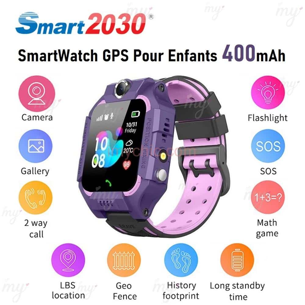 Montre-Intelligent-Pour-Suivre-Votre-Enfant-GPS-400mAh-Smart2030-C002-Violet