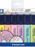 Staedtler Surligneurs de haute qualité, Étui plastique avec 6 surligneurs pastel